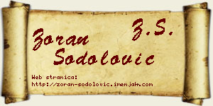 Zoran Šodolović vizit kartica